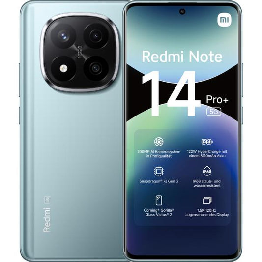 Xiaomi Redmi Note 14 Pro+ 5G Dual Sim 8GB RAM 256GB - Frost Blue