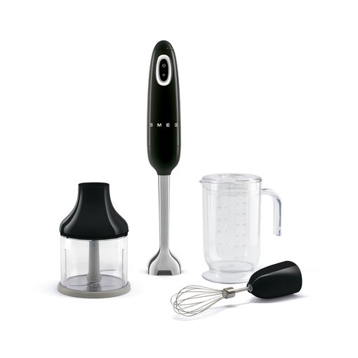 SMEG HAND BLENDER WITH ACCESORIES 50STYLE BLACK HBF03BLEU