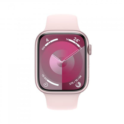 Watch Apple Watch Series 9 Cellular 45mm Pink Aluminium Case with Sport Band S/M - Light Pink