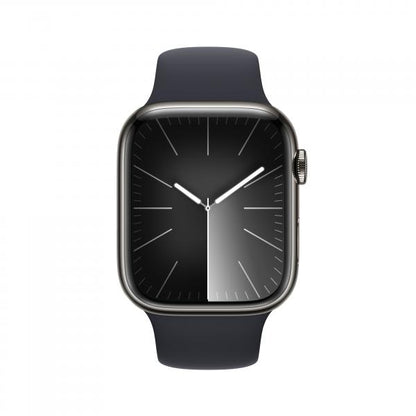 Watch Apple Watch Series 9 LTE 45mm Graphite Stainless Steel Case with Sport Band S/M - Midnight