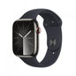 Watch Apple Watch Series 9 LTE 45mm Graphite Stainless Steel Case with Sport Band S/M - Midnight