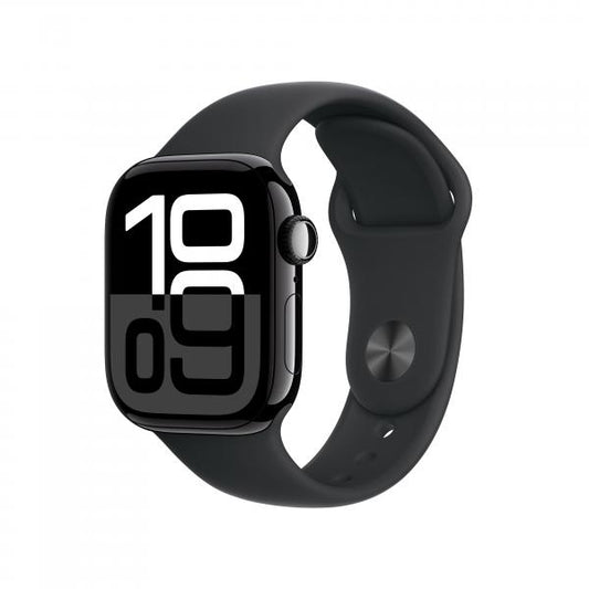 Watch Apple Watch Series 10 GPS 42mm Jet Black Aluminium Case with Sport Band S/M - Black