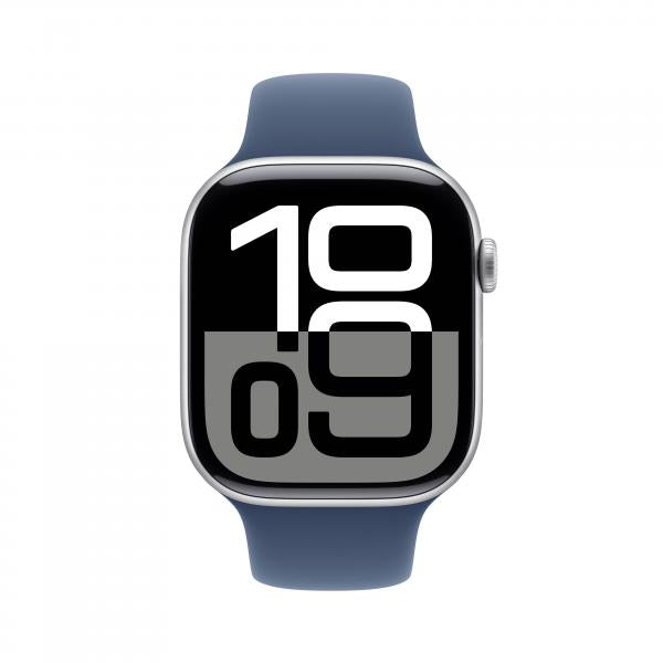 Watch Apple Watch Series 10 GPS 46mm Silver Aluminium Case with Sport Band M/L - Denim