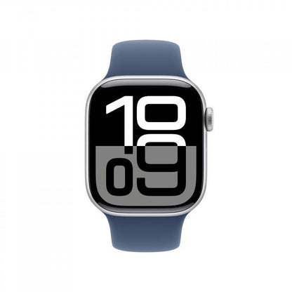 Watch Apple Watch Series 10 GPS 42mm Silver Aluminium Case with Sport Band M/L - Denim