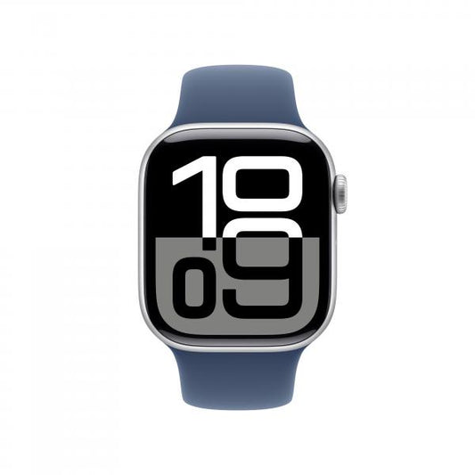 Watch Apple Watch Series 10 GPS 42mm Silver Aluminium Case with Sport Band M/L - Denim
