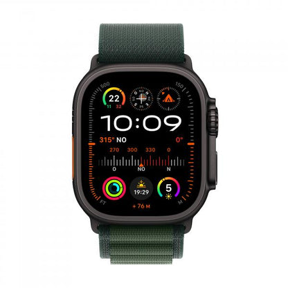 Watch Apple Watch Ultra 2 (2024) LTE 49mm Black Titanium Case with Alpine Loop L - Dark Green