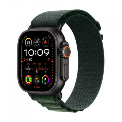 Watch Apple Watch Ultra 2 (2024) LTE 49mm Black Titanium Case with Alpine Loop L - Dark Green