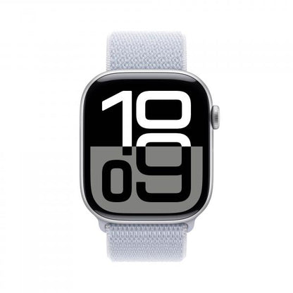 Watch Apple Watch Series 10 GPS 46mm Silver Aluminium Case with Sport Loop - Blue Cloud