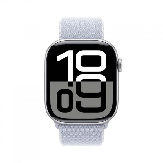 Watch Apple Watch Series 10 GPS 46mm Silver Aluminium Case with Sport Loop - Blue Cloud
