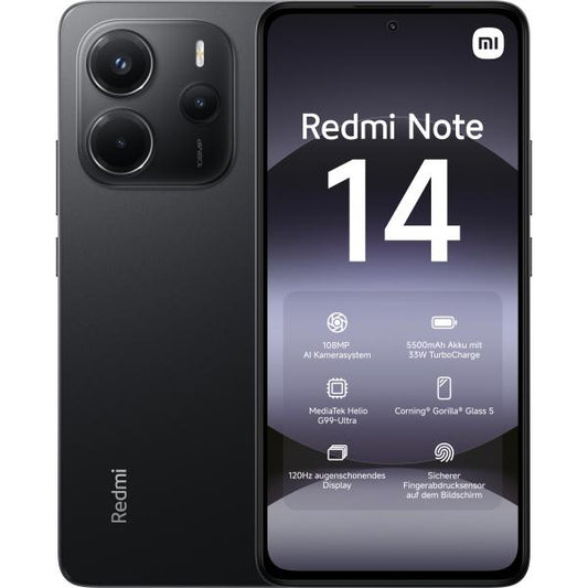 Xiaomi Redmi Note 14 4G Dual Sim 6GB RAM 128GB - Midnight Black