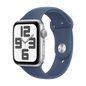 Watch Apple Watch SE2 (2024) GPS 40mm Silver Aluminium Case with Sport Band M/L - Denim