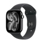 Watch Apple Watch Series 11 (2025) GPS 46mm Jet Black Aluminium Case with Sport Band S/M - Black