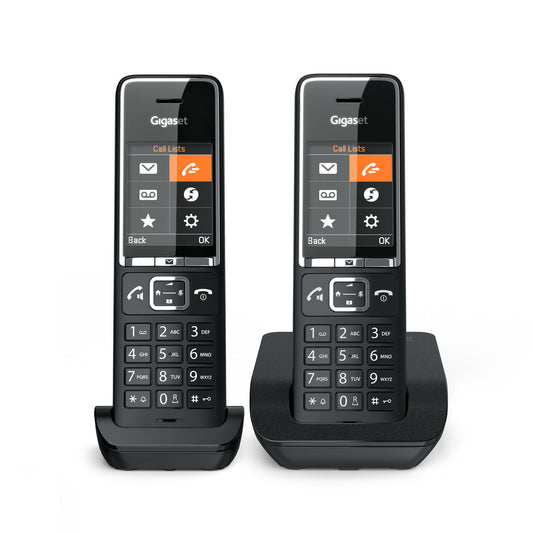 GIGASET WIRELESS PHONE COMFORT 550 DUO BLACK CHROME (L36852-H3001-D204)
