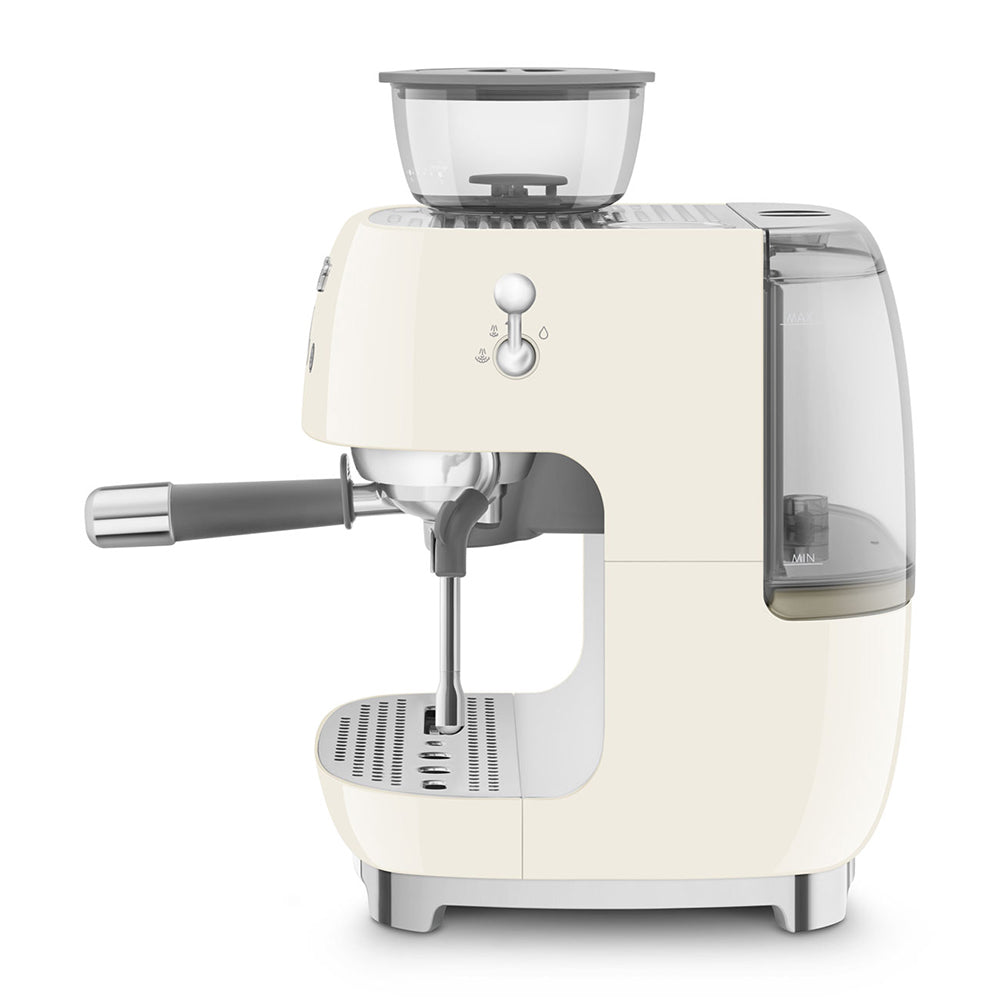 SMEG ESPRESSO MACHINE 50'STYLE WITH INTEGRATED GRINDER CREAM EGF03CREU